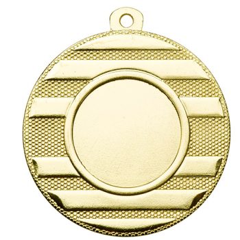 Goedkope medaille met horizontale lijnen goud