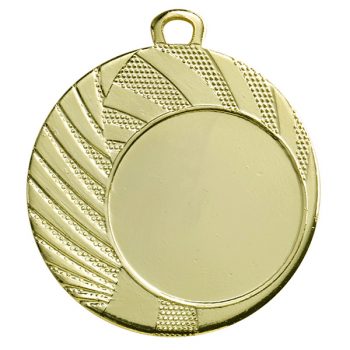 Goedkope medaille met strepen en lijnen goud