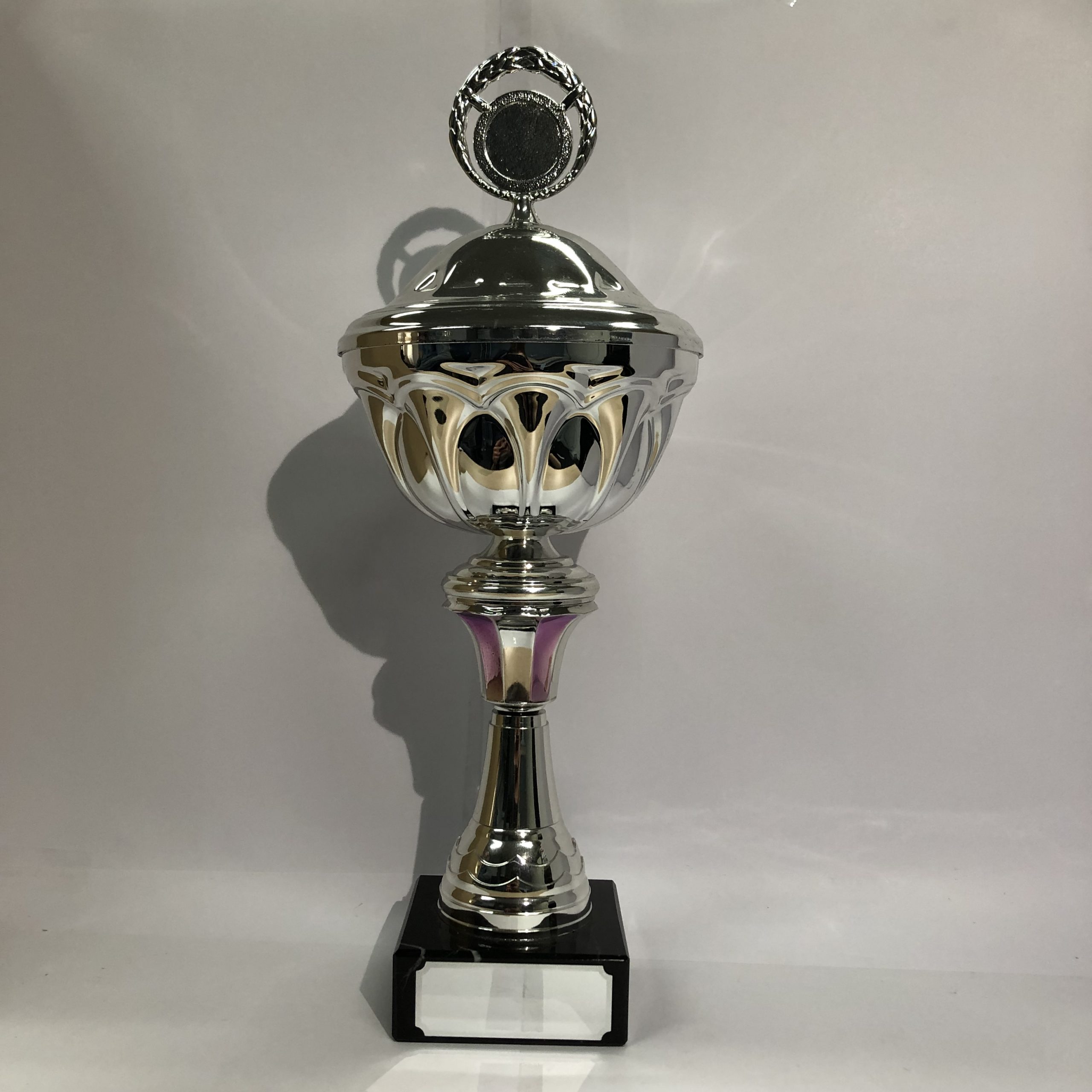klein tweede Inzichtelijk Zilveren beker met paars detail – Sportprijzenonline.com